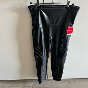 Leather spanx leggings